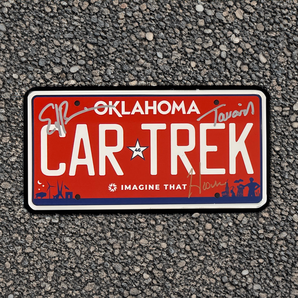 Car Trek Replica Oklahoma License Plate - Host Signed – Hoovie's